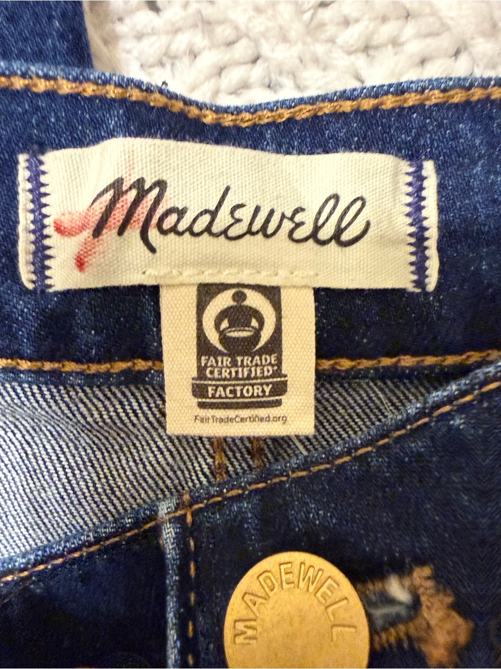 New Madewell Emmett Wide Leg 32 Women’s Denim Jeans with Gold Hardware - Picture 3 of 11